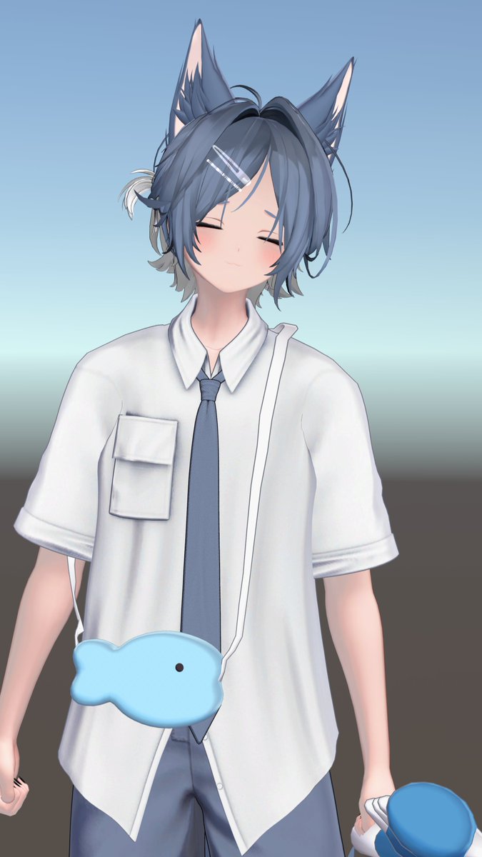 0S2_VRC's tweet photo. 🐱💙 #Kuuta3D https://t.co/3HlvT5p3EE