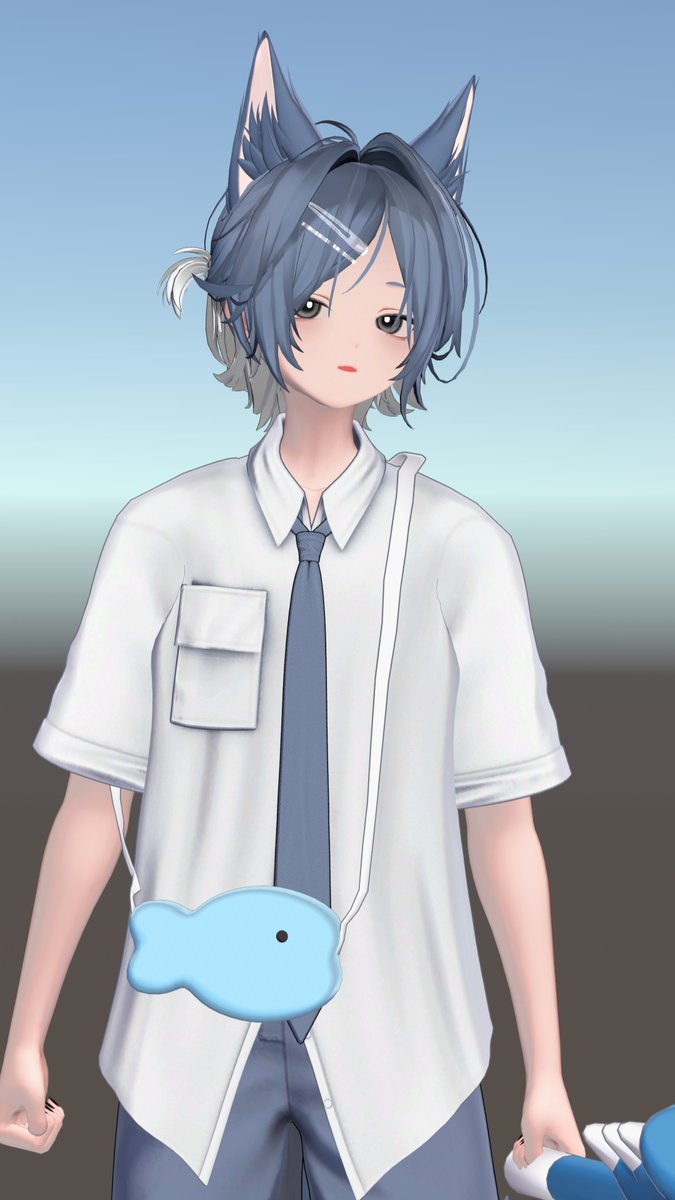 0S2_VRC's tweet photo. 🐱💙 #Kuuta3D https://t.co/3HlvT5p3EE