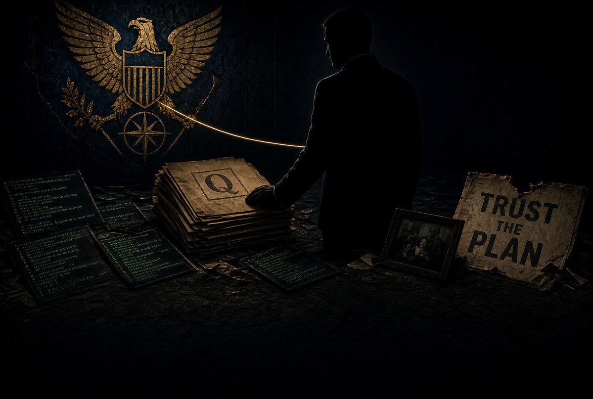 patriot_savvy's tweet photo. A son in law of a former CIA Director is responsible for Qanon…. Feds gonna Fed and Ops gonna Op.  

Make sure y’all watch that water b/c the dam is BReaKiNg!! https://t.co/13H0dBsKO5
