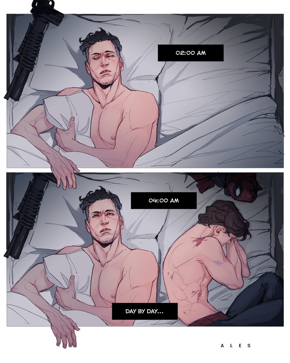 FarmIykay's tweet photo. Spidey crashing at his comfort zone after a night patrol and getting a warm coffee to-go in the morning. #spiderman 

Artist; ales-art on Tumblr https://t.co/EBcE54ZFPJ