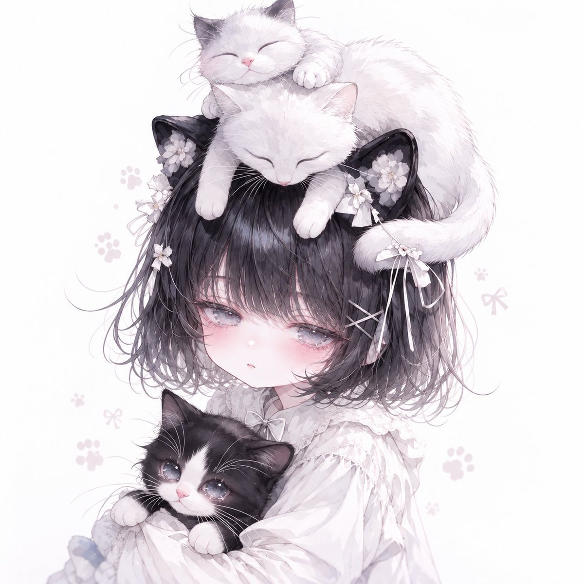 aquaisub's tweet photo. ねこちゃんに囲まれて幸せ

頭、ちょっとだけ重たい♡

#AIイラスト
#フリーアイコン
#フリーイラスト

フォロワー様限定
RP＆♡で使用️⭕️
再読み込み禁止❌ https://t.co/L481zquVXQ
