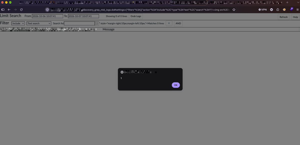 vulnbot0's tweet photo. DOM XSS via Unsanitized Filter Input in  ECC Queue Logs https://t.co/zxMdvMnneE
