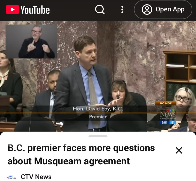 TelkwaSport's tweet photo. @amnashahbc Wow.  

Eby said that he wasn't briefed about the contents of Landmark Musqueam Agreement.

This is a risk that British Columbia's home owners can't afford.

https://t.co/stWosVyAO9 https://t.co/jSsS0E9z00