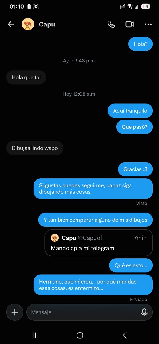 crocoknight_'s tweet photo. ⚠️ ALERTA URGENTE ⚠️

TENGAN CUIDADO CON ESTA CLASE DE PERSONAS, PENSÉ QUE ERA UN TIPO NORMAL HASTA QUE VÍ SU PERFIL DE TWITTER, VEO SU POST Y UNA RESPUESTA A UN VIDEO DE ABUSO DE MENOR Y DIOS SANTO QUE PUTO ASCO...

DIFUNDAN Y REPORTENLE LA CUENTA A ESTE ENFERMO DE MIERDA... https://t.co/dxcyh3lGUU