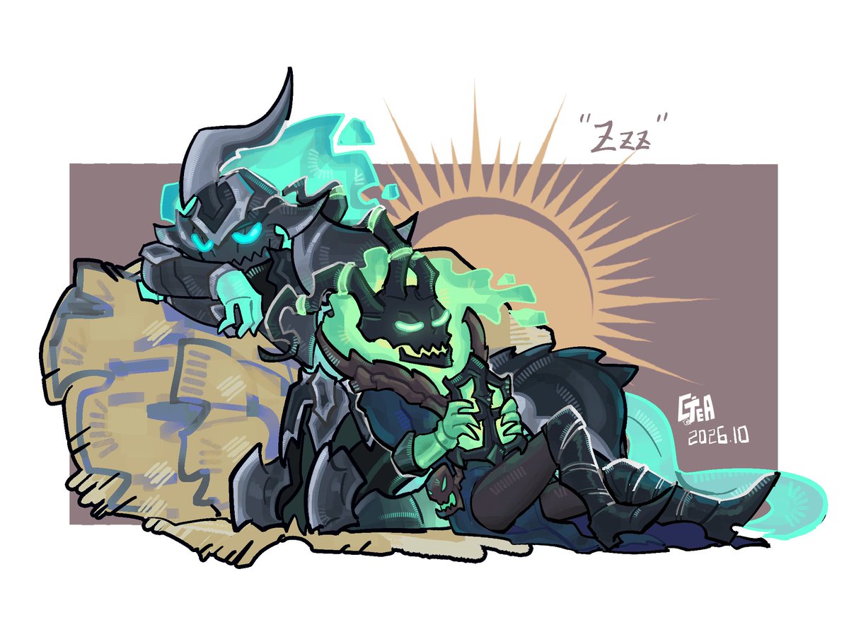 CTeAneverlie's tweet photo. nap #LeagueOfLeagends #LeagueOfLegendsFanArts #hecarim #thresh https://t.co/jX1yBpO1zq