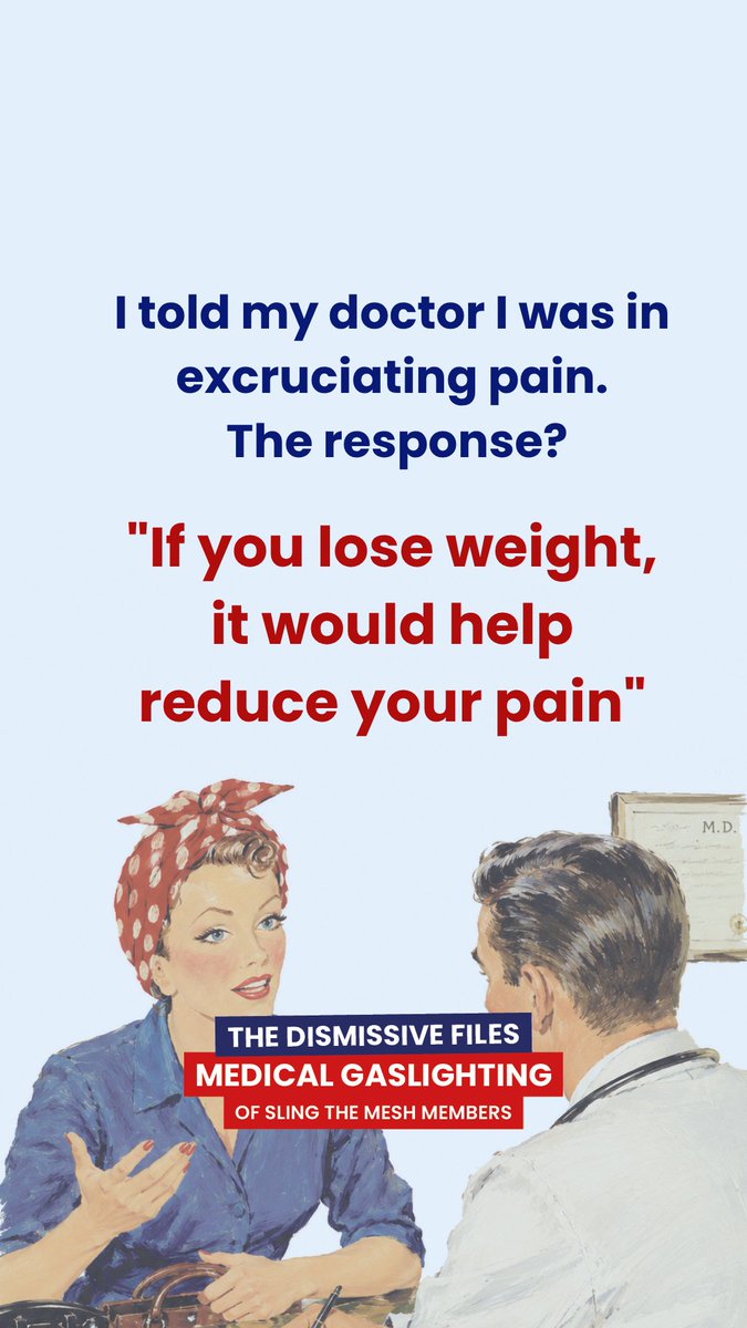 MeshCampaign's tweet photo. 😱 Real comments from healthcare professionals to members of our Facebook support group. 
#Medicalgaslighting and #medicalmisogyny is a hallmark of the mesh scandal. Women reporting complications are too often dismissed or disbelieved, leaving them without the care they need. https://t.co/BRwcJOKX5Z