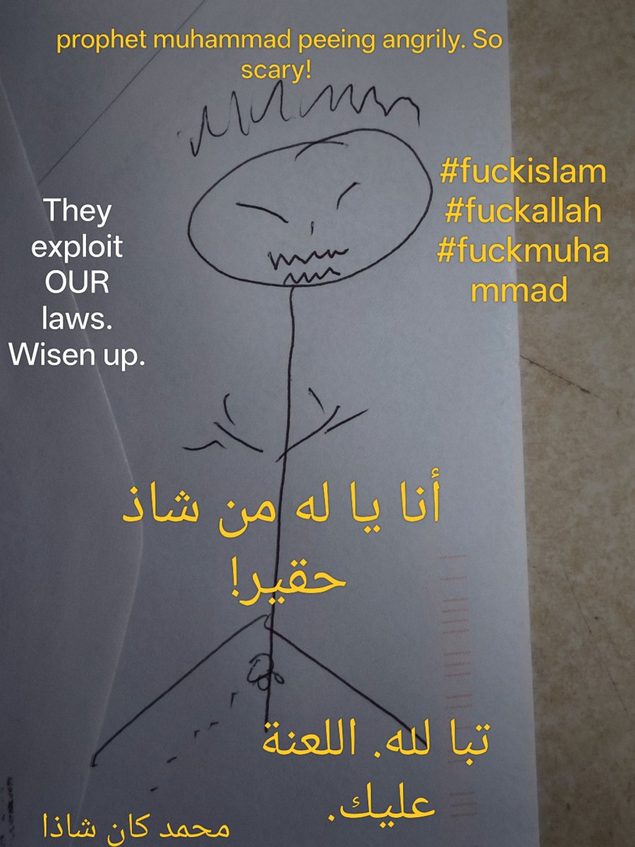 CaptnSlapNTckle's tweet photo. @ExMuslimAz Look, if you DIDN'T know that these mongrels rape children (both sexes) then do some Googling. They don't even hide it. Children & men are for pleasure, women are for procreation. That's it.
There is NOTHING for them in polite, Western society.
#fuckallah #fuckmuhammad #fuckislam https://t.co/Tvj384WEQl