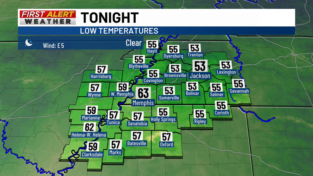 EBrillWx's tweet photo. Before whatever happens [or doesn't happen!] this weekend, another few days of warm temperatures [with respect to average] and clear/sunny skies will continue. Take advantage of these nice days while you can!!

#TNwx #MSwx #ARwx #MOwx https://t.co/INl7NG12WO