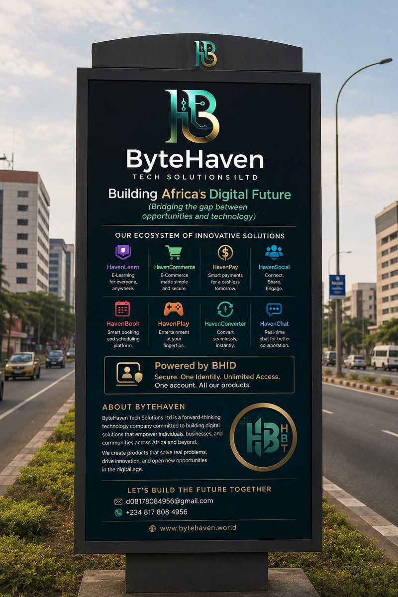 HavenByte's tweet photo. Day 7
#ByteHaven101
BYTEHAVEN 101
What are we building?
🪪 BHID — identity
🌐 HavenSocial — social
💳 HavenPay — digital payments
🛍️ HavenCommerce — commerce
📚 HavenLearn — learning
And more will come with time.
One ecosystem. Multiple possibilities.
#ecosystem
#tech
#solana https://t.co/59iyCVkoQC