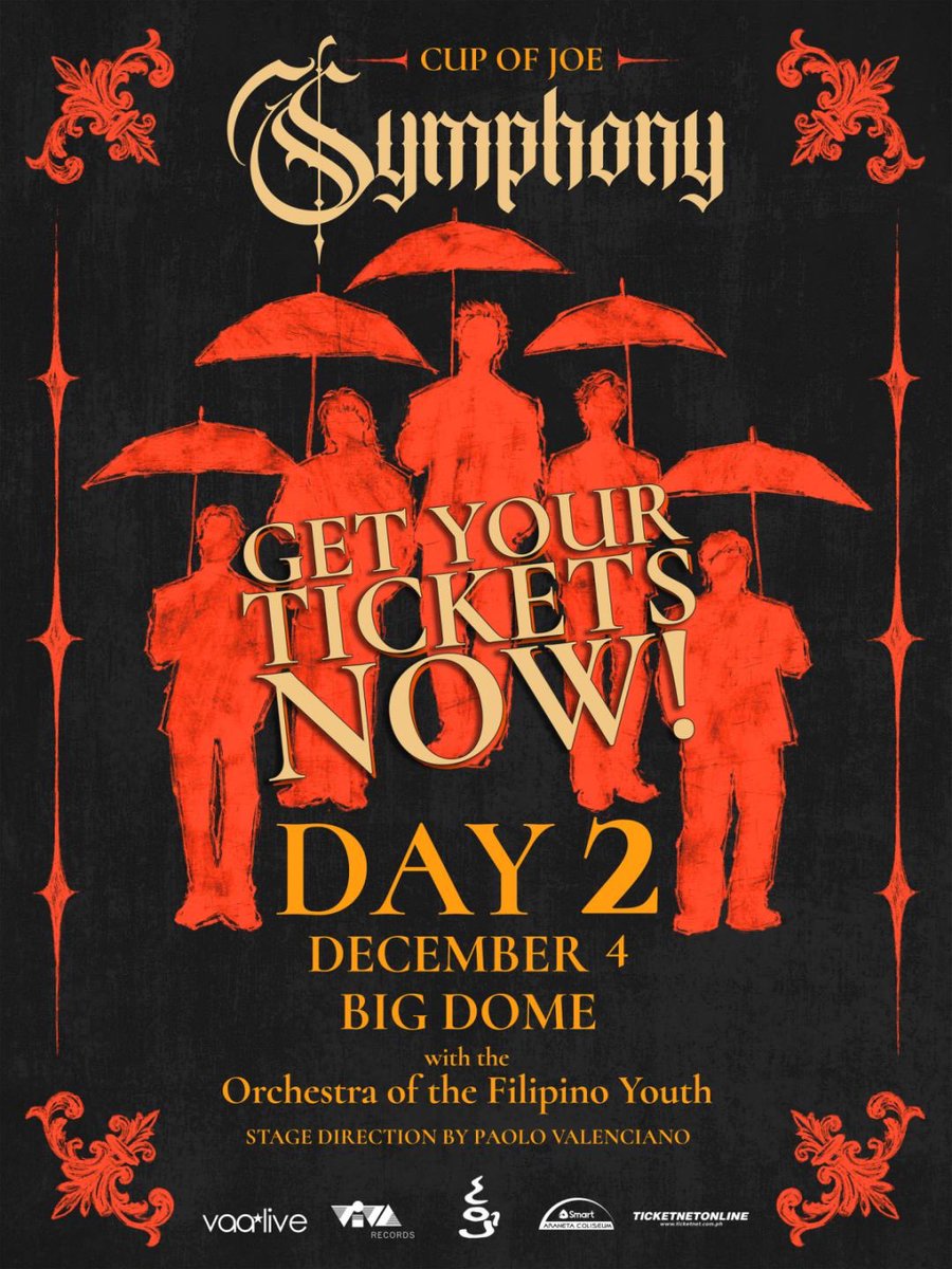 cupofjoemusic's tweet photo. JOEWAHS, DAY 2 IS HERE! 🔥

Tickets for Cup of Joe: Symphony Day 2 are NOW ON SALE!

December 4 • Big Dome

Secure your seats. See you at the Symphony! 

#CupOfJoeSymphony https://t.co/vmuYBtfFlC