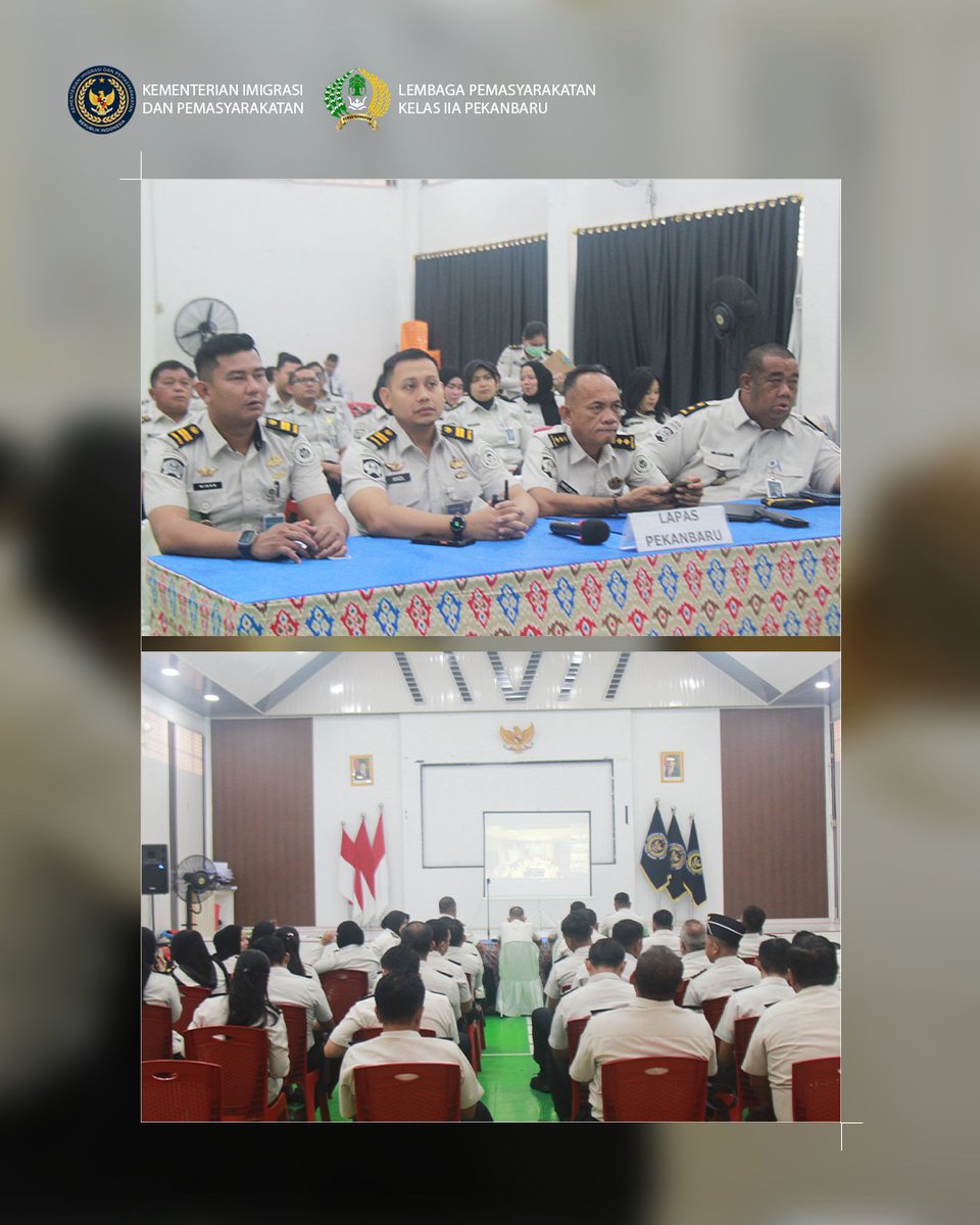 go_lpd's tweet photo. 🤝 Perkuat Koordinasi, Satukan Langkah!

Lapas Pekanbaru mengikuti Rapat Anev Ditjenpas dan koordinasi pembentukan Pusat Rehabilitasi sebagai upaya memperkuat sinergi serta meningkatkan kualitas pelaksanaan tugas dan fungsi Pemasyarakatan.

#LapasPekanbaru  #Pemasyarakatan https://t.co/lhN7Nr31Gx