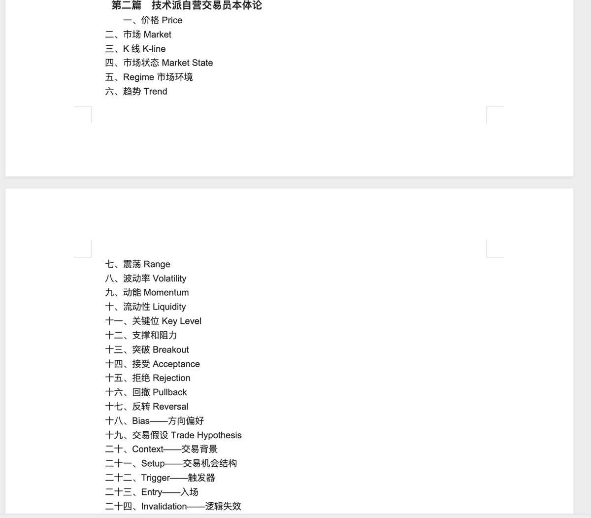 TradercBTC's tweet photo. 回来了就干正事了

第一篇建立交易员世界的正确理解和认知

第二篇建立技术派交易员的核心观察因素和变量

前两篇可以说是理解为什么交易需要edge，和技术派交易员用哪些因素组合构建edge

第三篇则告诉你如何个人如何进行量化和完成统计优势，将研究edge转化为真正的账户edge https://t.co/VJmBi6Q0EK