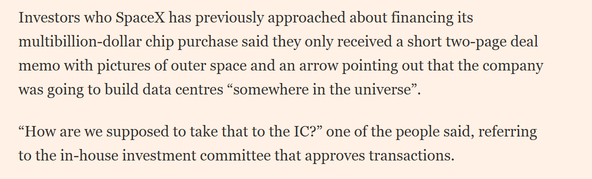 GhadgeSwastik's tweet photo. The peculiarity of $SPCX explaining their goals and deals is nothing new. 
Here they strike again in their pitch deck to raise $40B to buy $NVDA chips

https://t.co/fkhkZrEwbH https://t.co/dBaSzt4lgn