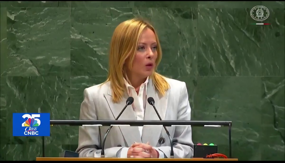 BulbulAIslam's tweet photo. "I accuse Israel of crossing the red line condemn the massacre of Palestinian civilians and announce that Italy will support European sanctions against Israel.”
-Giorgia Meloni, The Prime Minister, Italy https://t.co/UK0cVrMiEV