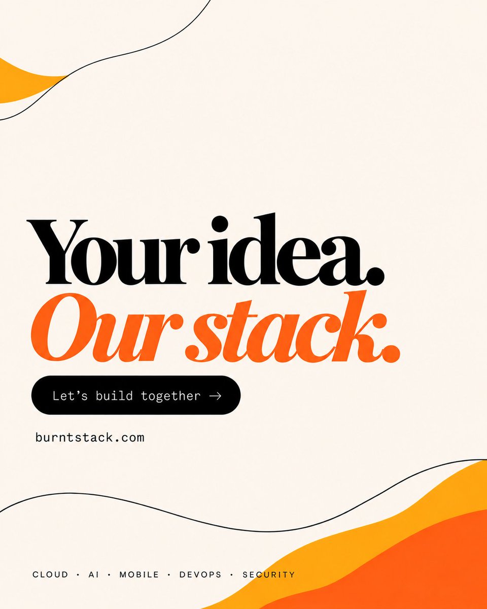BurntStackoff's tweet photo. From ideas to real-world solutions. 

#Tech #WebDevelopment #Cloud #AI #DevOps #MobileDevelopment #SoftwareDevelopment #TechAgency #DigitalSolutions https://t.co/MxRdG6x1TR