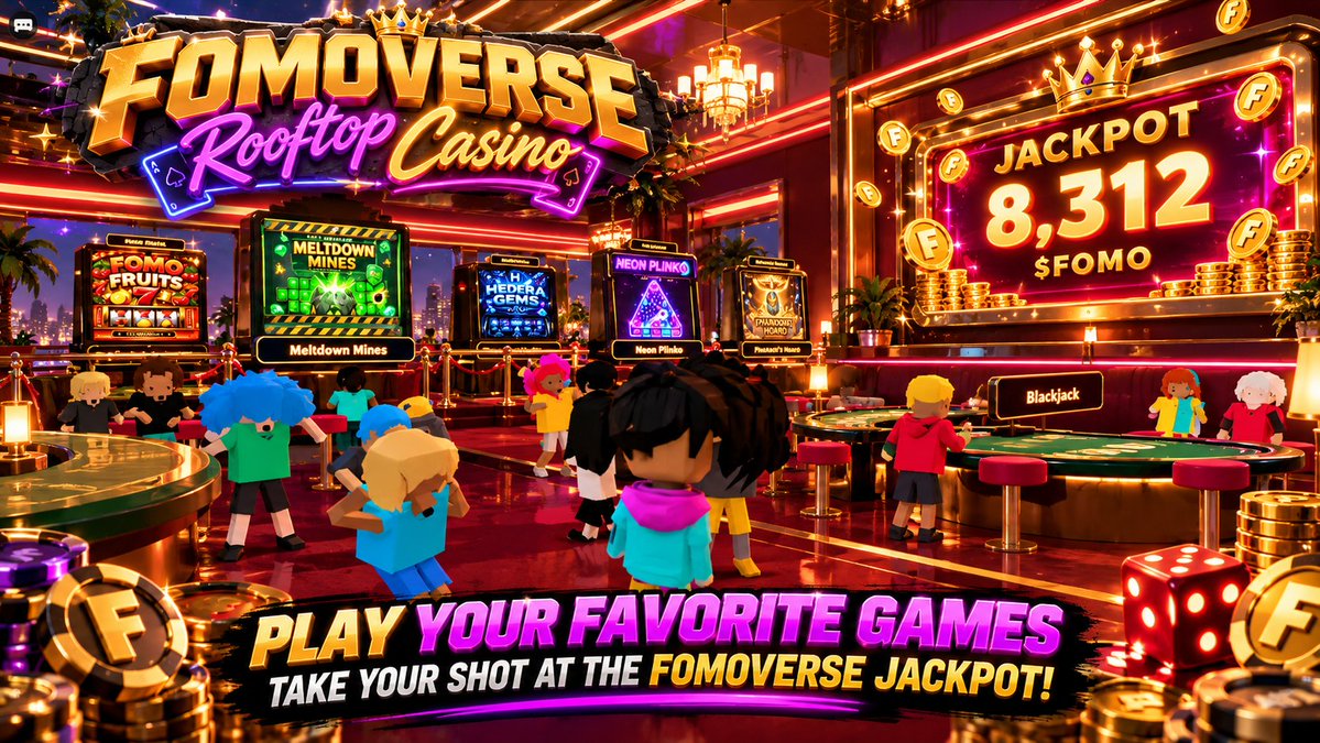 FOMOportal's tweet photo. 🎰🔥 THE FOMOVERSE JACKPOT JUST HIT 8,312 $FOMO! 🔥🎰

FOMO Citizens... this pot is getting SERIOUS. 👀💰

🏆 CURRENT JACKPOT: 8,312 $FOMO

🔥 That’s worth ALMOST 600 HBAR!

Head into the FOMOverse Rooftop Casino, play any of the games, and take your shot at triggering the jackpot! 🎰🍀

No countdown.

No predictable winner.

THE JACKPOT CAN HIT AT ANY TIME.

And until somebody takes it...

💰 IT KEEPS GROWING!

Who’s going to be the FOMO Citizen that finally takes down the 8,312 $FOMO POT? 👑🔥

🌎 FOMOverse: https://t.co/EFNliLhGwm

🌐 FOMOX: https://t.co/gPoXJ7yPT9

💬 Discord: https://t.co/c4OUvLcynU

🐦 X: @FOMOportal

PLAY. TRIGGER THE JACKPOT. TAKE THE $FOMO. 🎰💰🔥

#FOMOX #FOMOverse #FOMO #HBAR #Hedera #GameFi #Web3 #SOL #ALGO #XRP
