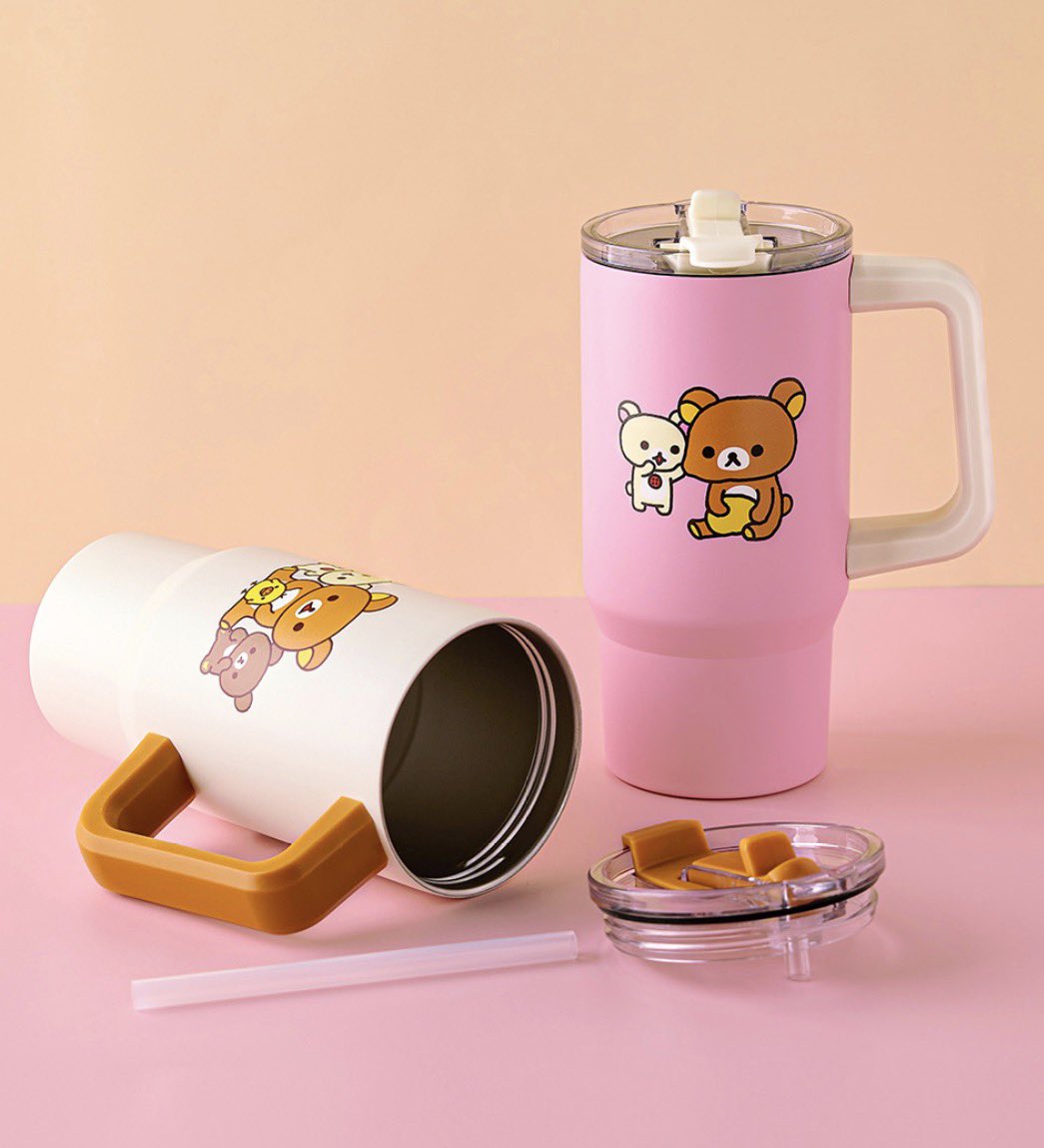 naneebeauty's tweet photo. 리락쿠마 대용량 텀블러 600ml 출시!!🤎

• 10/9(금) 오전 10시, 카카오톡 선물하기

아이보리랑 핑크 2가지 컬러가 있고
빨대랑 직접 음용 2가지 방식!

스테인리스라 보온/보냉 둘 다 되고 넘 귀여움.. https://t.co/zEJ2QJlDEj