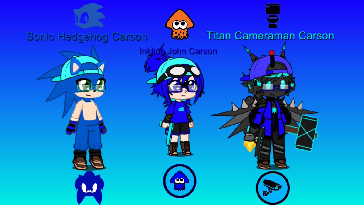 CarsonOBrian1's tweet photo. All of my multiverse characters. #cyborlingboy #gacha #gachaclub #gtoilet #inklingboy #knuckles #metalsonic #nintendo #octolingboy #sega #skibidi #skibiditoilet #sonic #splatoon #splatoon2 #splatoon3 #titancamerman #titanspeakerman https://t.co/lzgj8t53zm