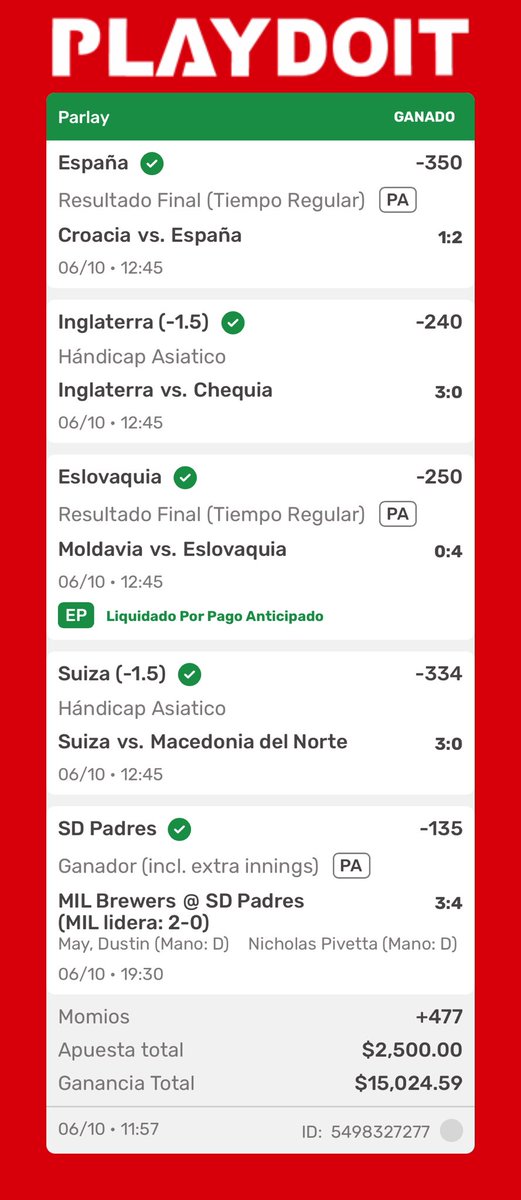 picks_koalateam's tweet photo. Regalaré $2500 entre los RT Y ❤️

PARLAY +477 y $15,000 ✅✅✅✅ 

Locura lo de #Forthefaithful y la #Postseason 

Que bendito es el béisbol alv , y seguimos sumando en el grupo PREMIUUUM VAMOOOOOS ✈️🐨 https://t.co/vc2yJ6aERF