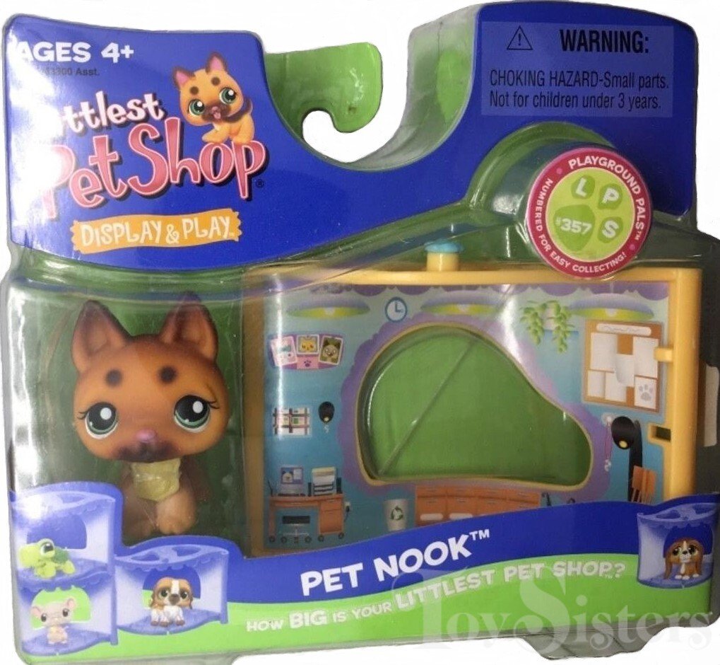 stylesavvi's tweet photo. 🐾 tonight's lps is german shepherd #357! it's a gen 1 pet that came in a pet nook set, alongside a police badge accessory! https://t.co/HrRGIcMCCC