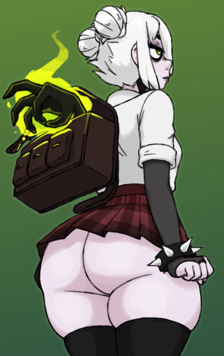 HandsyDead's tweet photo. “Yeah I decided to wear my old uniform to the ritual. You got a problem with it? I didn’t know everyone became as picky with clothes as Mina!…Does anyone else feel a breeze?” https://t.co/dIwtKSxNXr