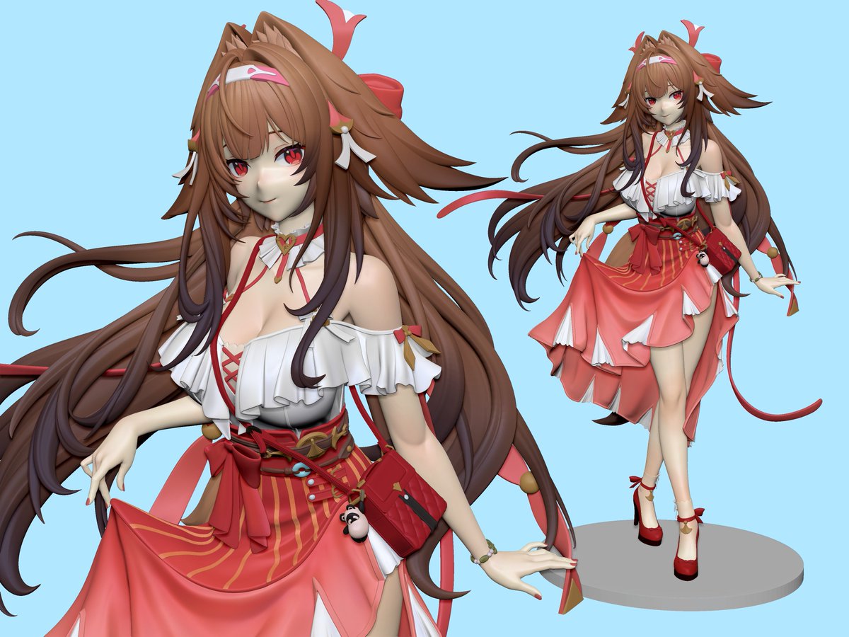Alfred__Romanov's tweet photo. GK新作「葉瞬光 • 暖霞拾光」進捗報告です！🎨
ただいまZBrushにて絶賛モデリング中！✨
今年の「となモ10」展に間に合わせて、彼女を絶対に完成させます！🔥

#ゼンレスゾーンゼロ
#葉瞬光
#GK #ガレージキット
#ZBrush #3Dモデリング #となモ10 https://t.co/VVdnCb4ZCX