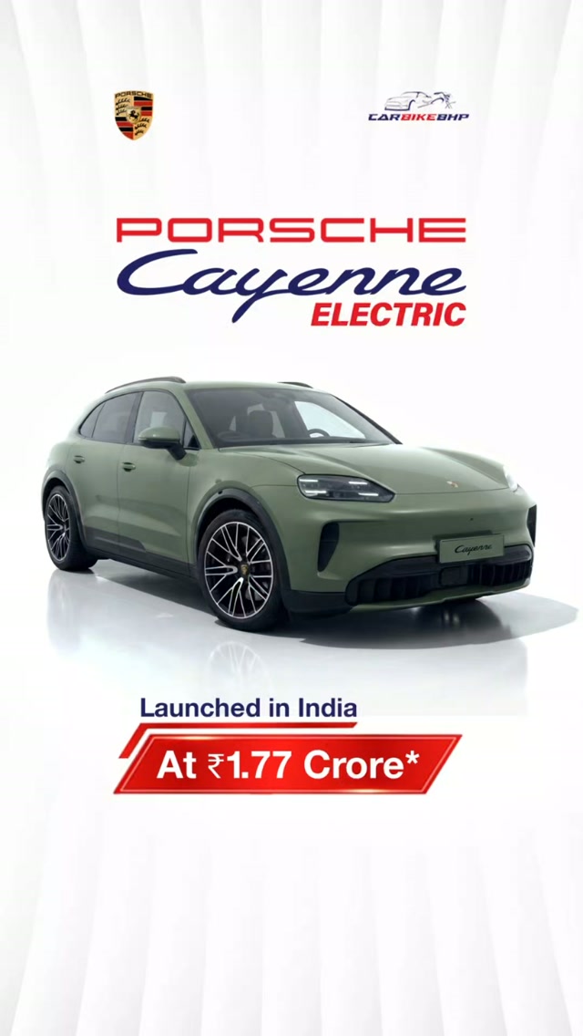 garycook67007's tweet photo. Porsche Cayenne Electric launches in India from ₹1. 77 crore. Up to 1, 154 bhp, 0–100 km/h in 2. 5 sec, 10–80% charge in 26 min. Turbo priced at ₹2. 27 crore, deliveries start today. https://t.co/r7uVbRwT5t