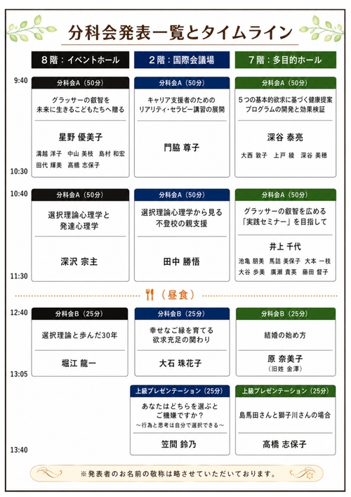 jactp2026's tweet photo. 【大会のご案内】
プログラム・分科会の内容は
公式サイトをご確認ください。
資料は当日会場で配布します📄
（HPでも公開しています）
https://t.co/BWNekI54ZN

参加者の皆さまには、
参加証明書（後日送付）と
資格更新ポイント（I・II群-2P）が付与されます。

#選択理論 #2026年次大会 https://t.co/dnGsMJYsa6