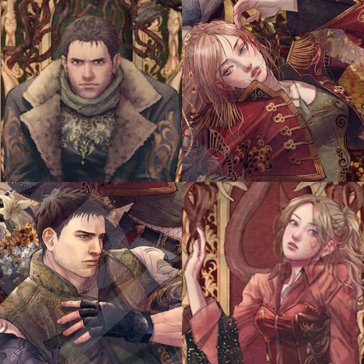 aboutredfields's tweet photo. chris redfield and claire redfield in the official resident evil 30th anniversary artwork. https://t.co/PDH49WgqmQ