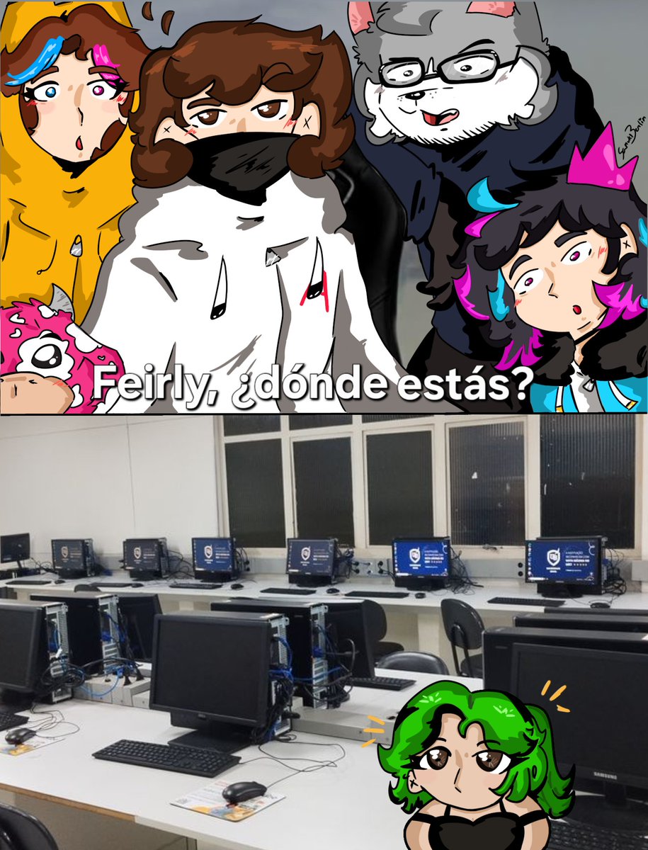 SamukChambler's tweet photo. Momento XD en esa llamada 

#wbnsfanart #wbnscorp #aquinofanart #FeirlyFanart https://t.co/7KvEX1281H