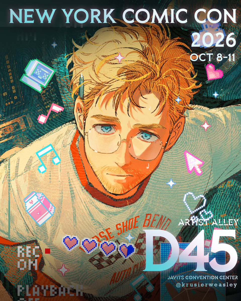 KrusierWeasley's tweet photo. My NYCC 2026 catalogue this year!! 🥳 stop by and say hi this weekend!!! 
#nycc #nycc2026 https://t.co/tSCHcOTfNF