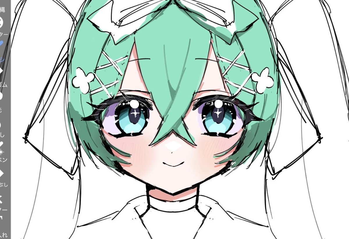 _xxx_i___'s tweet photo. 好きな曲聴きながら描いてる初音ミク https://t.co/N6YQKAISUK