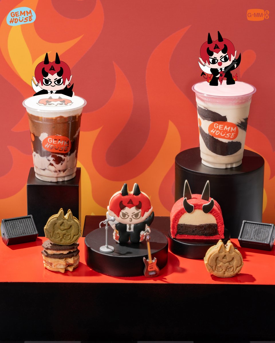GEMMHOUSE's tweet photo. Step into the dark & edgy vibe! 🎸🔥 Rock your day with the ultra-stylish “DOMIIA” set. Come experience the ultimate cool treats with us!  @domiia_GMMTV  

🔗 Reservations open via https://t.co/lulRmfu6ur

See you at GEMM HOUSE!
🗓️ OPEN DAILY
⏳ 9 AM - 9 PM
📍 2nd Floor, GMM Grammy Place

#GEMMHOUSE #GMMTV