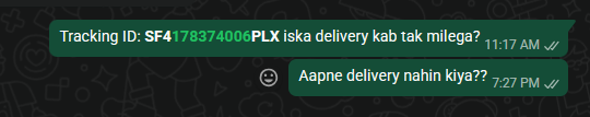 apmd54's tweet photo. @shadowfax_in if your delivery agent is not going to do the delivery and at the end of the day, make fucking excuses, why do the fucking business???

Replied to your msg and msg'd the delivery agent. https://t.co/xihmK3F5SG