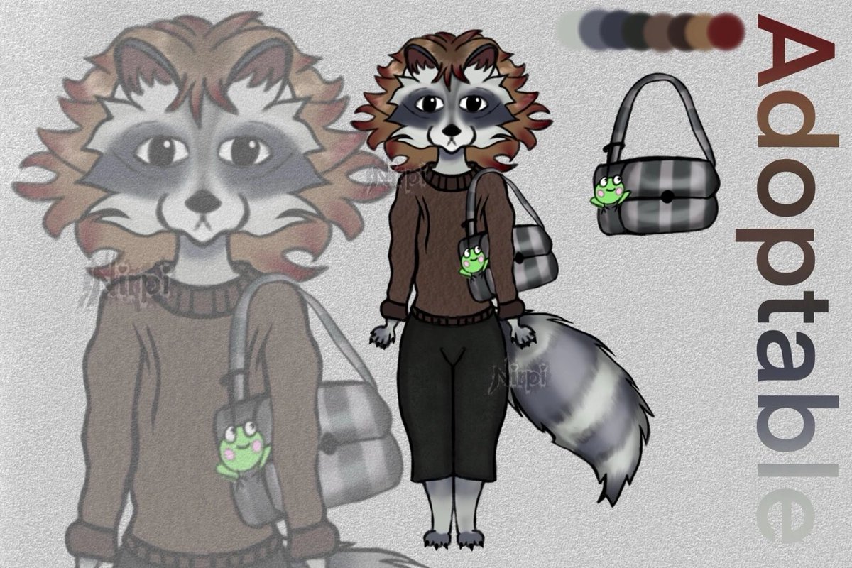 Nirpi_art's tweet photo. The new adoptable is ready. 🦝
The raccoon has gathered his belongings and is looking for a new home.

♡/↻ very much appreciated !
more info below ⬇️ https://t.co/A2hgDZ9NwU