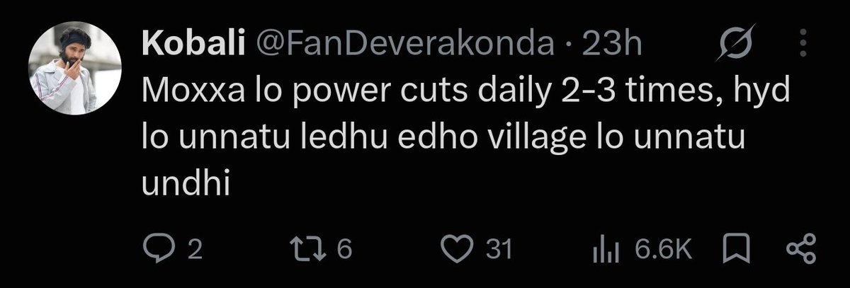 Tent_owner8's tweet photo. Hyderabad lo Power cuts - 2 to 3 times a day

#Randabaali occupancy - 2% https://t.co/Op02DJUWLH