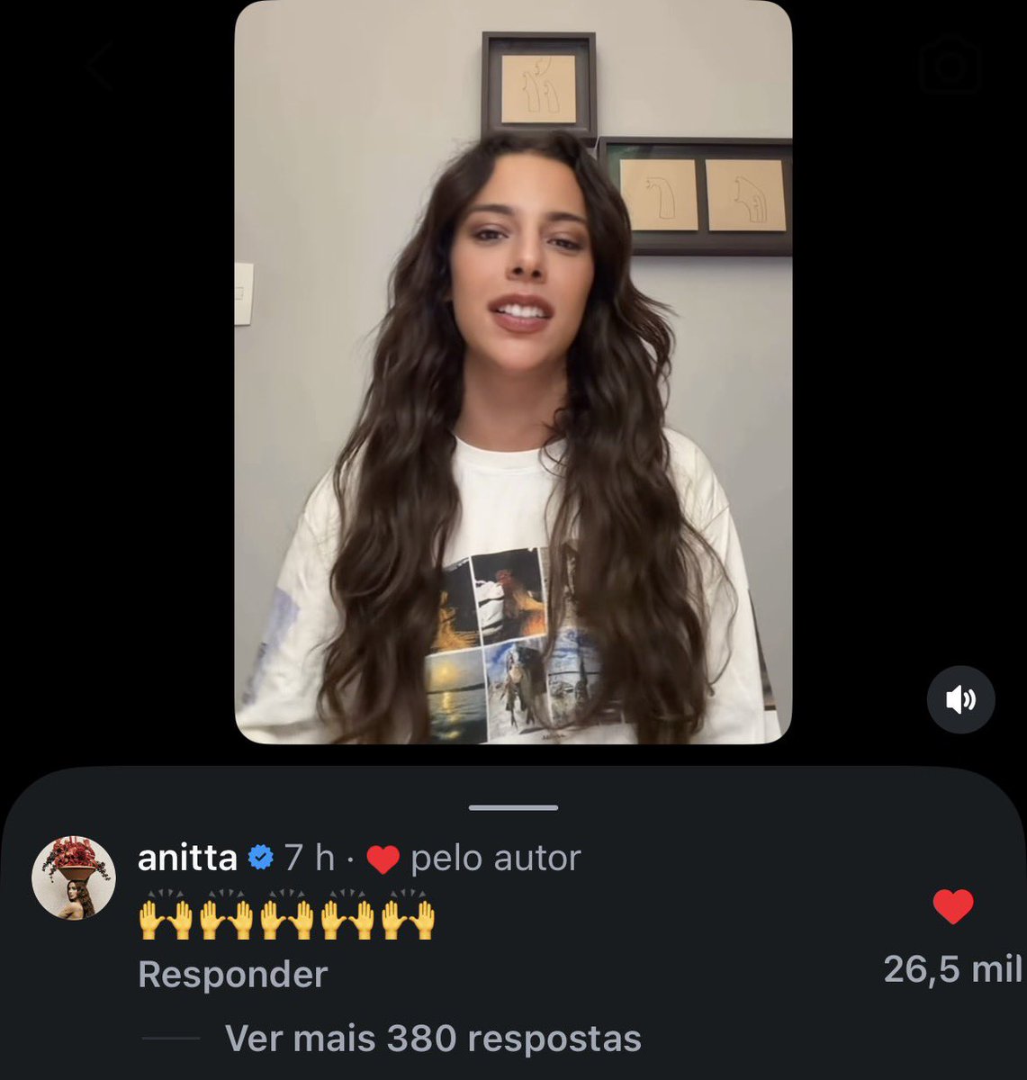 tanamidiaa's tweet photo. 🚨 Anitta comentou e republicou o vídeo da Marina Sena se posicionando a favor do Lula: “🙌🙌🙌🙌🙌" https://t.co/wsjF7J4hwZ