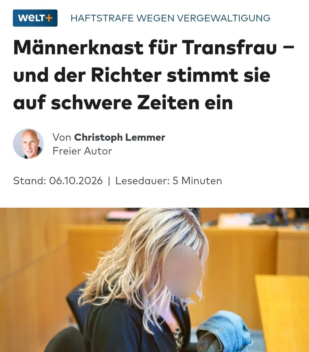 LilitThyra's tweet photo. Gut so!
Männer gehören in den Männerknast und Frauen in den Frauenknast!
Mehr gibt es dazu nicht zu sagen! https://t.co/Aw1o21h3AJ