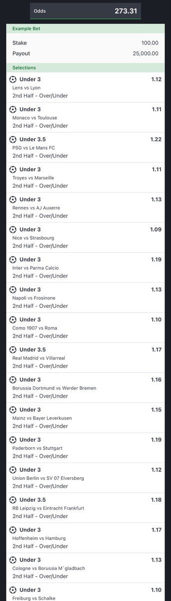 akazatips's tweet photo. 2nd half under 3.5 goals 🏆🏆🏆✍🏻
Give us 300+odds 💥💥💥💥💥
Imagine u skip and it booom💀💥💥💥🔥🔥🔥

Check below for the code 
👇👇👇👇👇👇👇👇 https://t.co/nSfrWXGEBQ