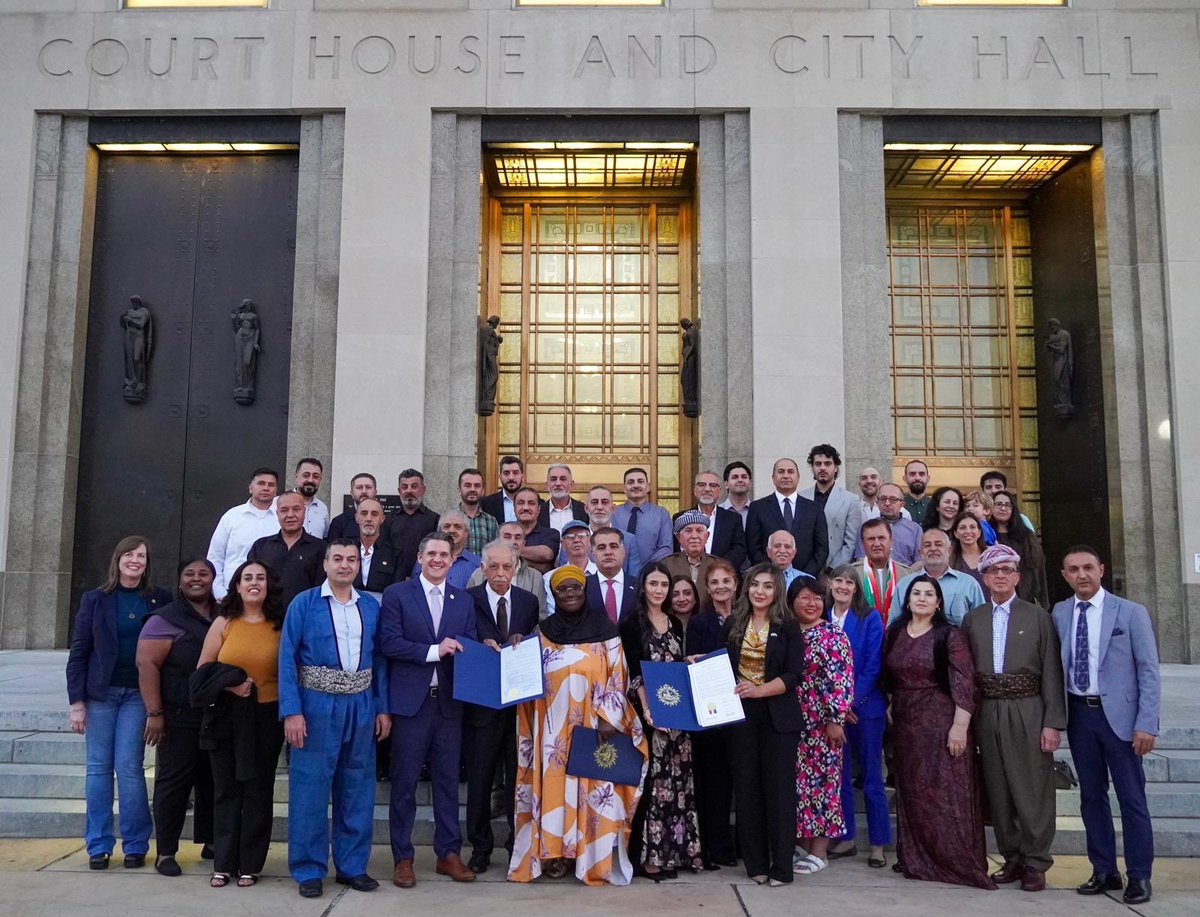 KRG_USA's tweet photo. The Nashville Metro Council held a ceremony marking 50 years of Kurdish arrival in the United States, honoring five decades of perseverance, community building, and contributions to Nashville- home to the largest Kurdish community in the U.S.

Grateful to the Mayor’s Office, Council Members Mike Cortese and Zorfat Sauda, and the Kurdistan Diaspora Confederation for making this milestone possible.