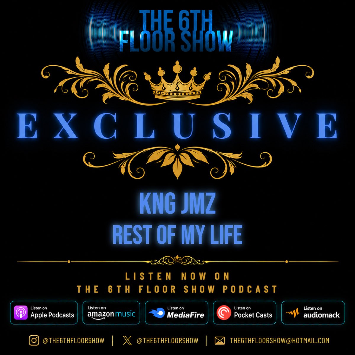 The6thFloorShow's tweet photo. The Exclusive for #Episode362 is... 

@TruKngJmz - #RestOfMyLife 

#The6thFloorShow https://t.co/JD5ay4UZLU