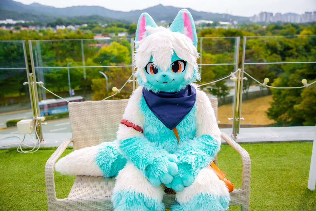 Hazel_fursuit's tweet photo. 옆에 앉을래? 바람이 시원해~ 😊

#Fursuiteveryday 
#알로헤이즐 #AloHazel https://t.co/OmxDgOtuRV