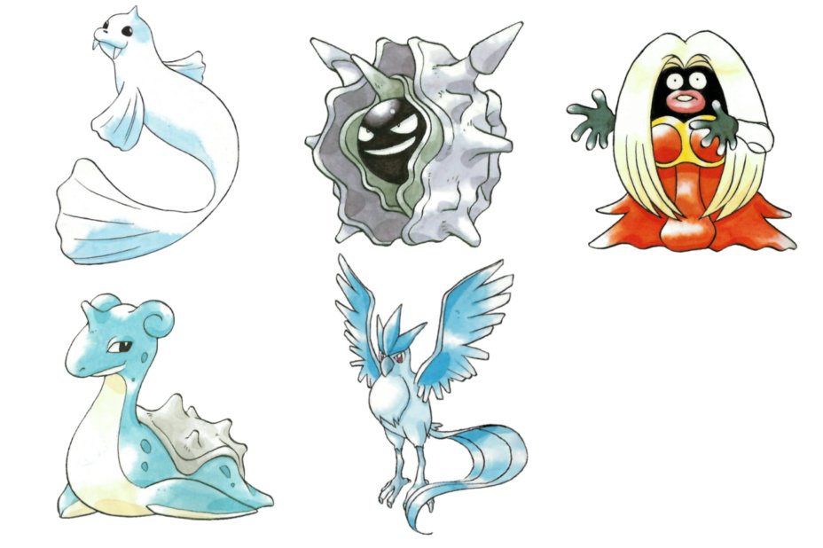 pokekirakira's tweet photo. 初代のこおりタイプ、全部でこれしかいないの凄いよな
氷含んだ進化前もいないからね https://t.co/0XQhBN98mW