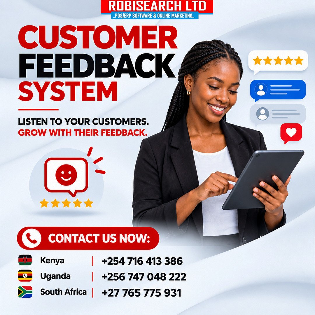 254_icon's tweet photo. Improve your products and services by actively listening to the people who matter most. Our Customer Feedback System provides the tools you need to grow effectively. Contact Robisearch Ltd now.SaveNa Robisearch ERPsystem
#GetCustomerFeedbackSoftware
GrowNa Robisearch CRMSoftware https://t.co/GgLzIvXztp