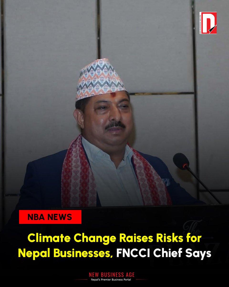 newbusinessage's tweet photo. The private sector needs to be more closely involved in Nepal’s climate policy and disaster-risk planning as climate change increasingly threatens businesses, industries, infrastructure and supply chains
https://t.co/z6kKwEX4ok
#NewBusinessAge #NepalClimate #ClimateRisk #FNCCI https://t.co/YTGMf5iHmC
