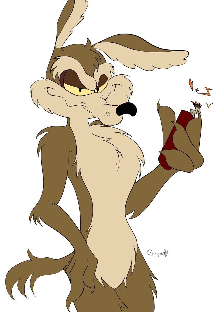 _grapedraws_'s tweet photo. Different from my usual bc it’s my first time using krita 🥀 I still nailed his sexiness #wileecoyote #coyotevsacme https://t.co/6YdITv0CLv