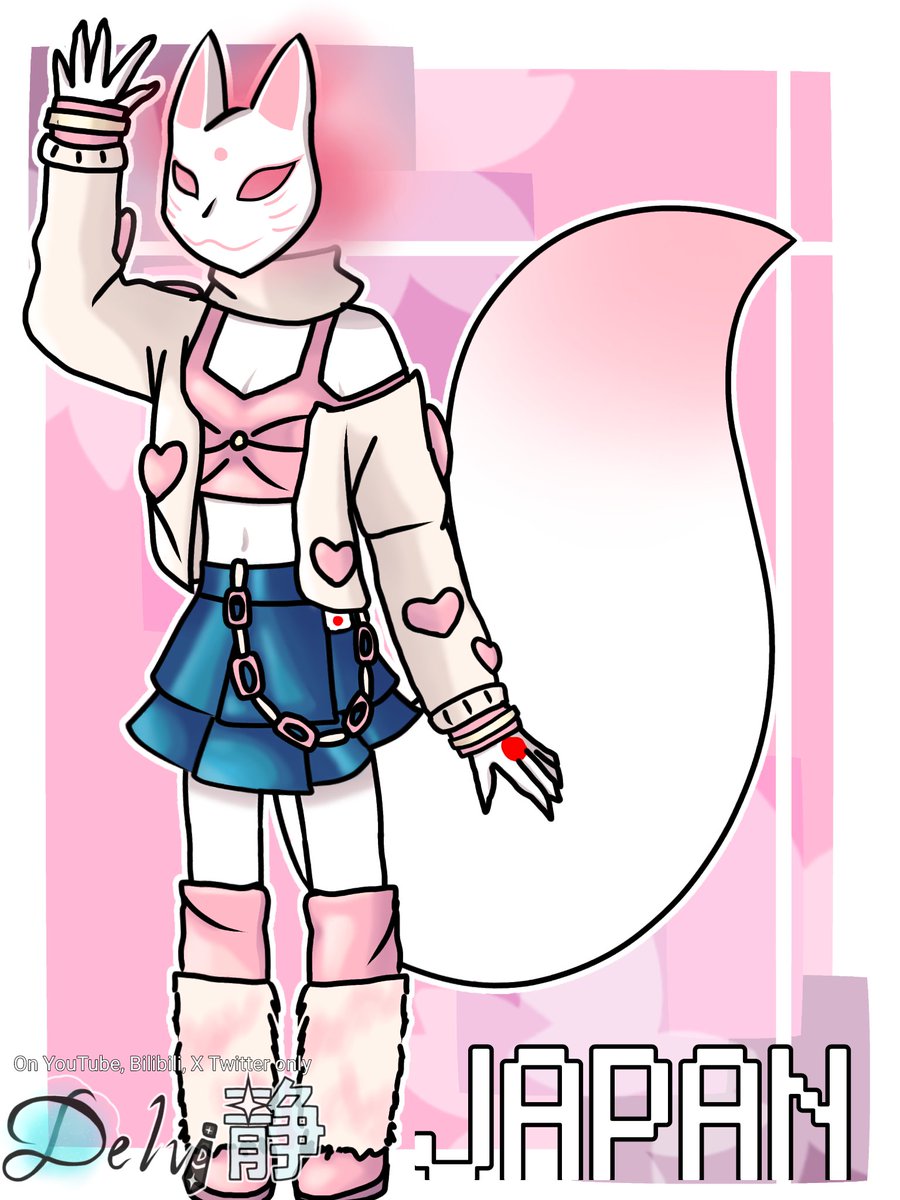 WJY_07_16's tweet photo. Countryhumans / CH OC — /Japan🇯🇵
 
100% original concept — made to stand out, no copy, no trend-chasing.
Cherry blossom mist + nine-tailed fox design ✨
More designs coming soon!
 
#countryhuman #CH #countryhumansjapan #CHOC #CharacterDesign #NineTailedFox #UniqueArt #art #Japan https://t.co/rEe5uCoyaC