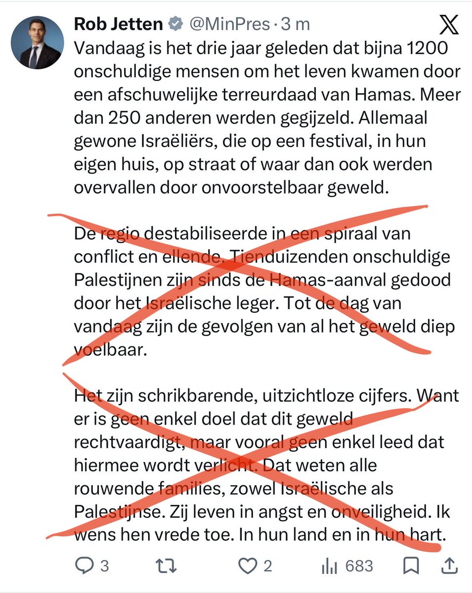 JongSytse's tweet photo. Eén alinea 7 oktober herdenken is geen aanloop naar twee alinea’s kritiek op Israël. Om een ‘evenwichtig’ verhaal neer te zetten. https://t.co/4IwspAybUD