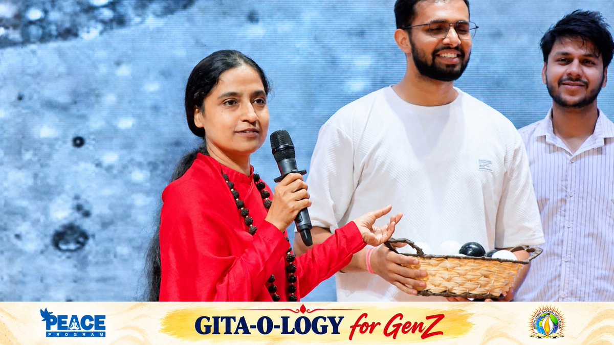 PEACEprograms's tweet photo. A) Modern Arjuns Unleashed High Josh at 🔥 “GITA-O-Logy for Gen Z"! 🚩 Catch highlights from the power-packed event hosted by PEACE Program at #BharatMandapam, New Delhi. The event brought deep learnings from #BhagavadGita to help #GenZ deal with modern life challenges. https://t.co/N2NskpoUhq