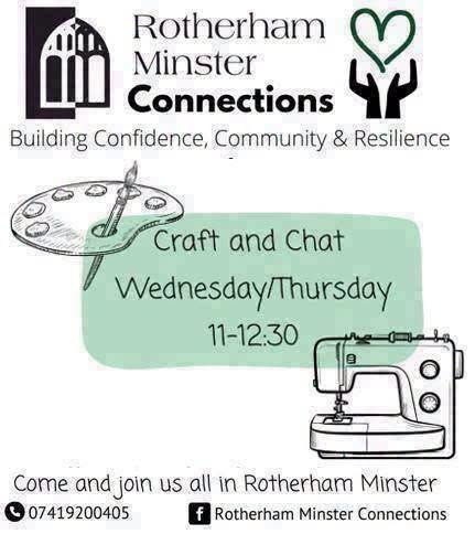 Stag_RosePPG's tweet photo. #wednesday - Craft & Chat & Sewing Group - #EndLoneliness
11am - 1pm - Full details below including Just Meals Hub,
Rotherham Minster Connections
#foodforall #FoodWorks #JustMeals #crafts #chat @RothMinster https://t.co/UtXNvBR183